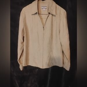 Croft & Barrow Women's Tan Button Down Shirt